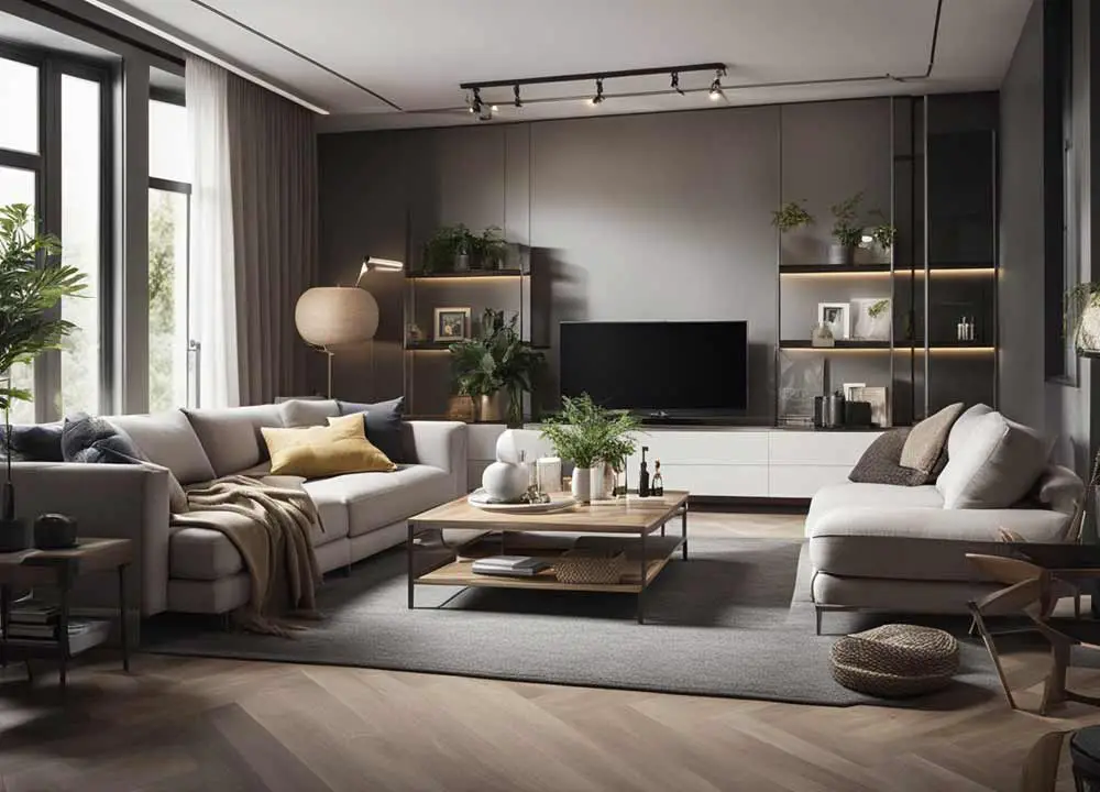 maximising corner space with storage living room
